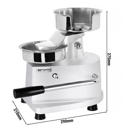 GGM Gastro Commercial Burger Press - Manual - Adjustable - Smooth - Ø130mm