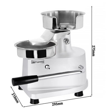 GGM Gastro Commercial Burger Press - Manual - Adjustable - Smooth - Ø150mm