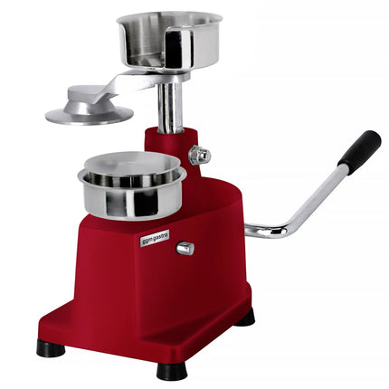 GGM Gastro Commercial Burger Press - Manual - Adjustable - Smooth - Red - Ø100mm - WITHOUT Patty mould
