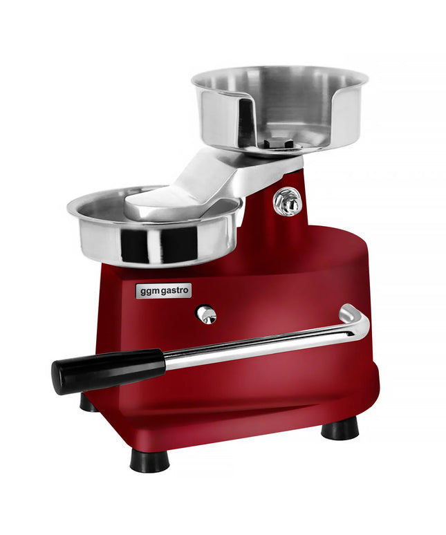 GGM Gastro Commercial Burger Press - Manual - Adjustable - Smooth - Red - Ø130mm - WITHOUT Patty mould