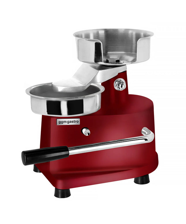 GGM Gastro Commercial Burger Press - Manual - Adjustable - Smooth - Red - Ø150mm - WITHOUT Patty mould