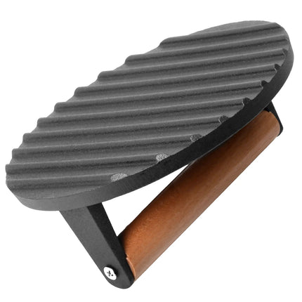 GGM Gastro Commercial Burger Press - Manual - Ribbed - Cast Iron - Ø175mm - WITHOUT Patty mould