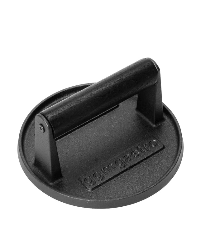 GGM Gastro Commercial Burger Press - Manual - Smooth - Cast Iron - Ø150mm - WITHOUT Patty mould