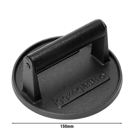GGM Gastro Commercial Burger Press - Manual - Smooth - Cast Iron - Ø150mm - WITHOUT Patty mould