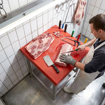 GGM Gastro Commercial Butcher Block - Polyethylene (HDPE) - 600x600mm - with Knife Holder