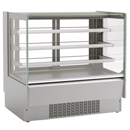 GGM Gastro Commercial cake display fridge - 274L - 978mm - Double glazing - with 3 adjustable shelves - rear sliding doors