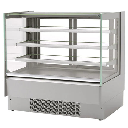 GGM Gastro Commercial cake display fridge - 274L - 978mm - Double glazing - with 3 adjustable shelves - rear sliding doors