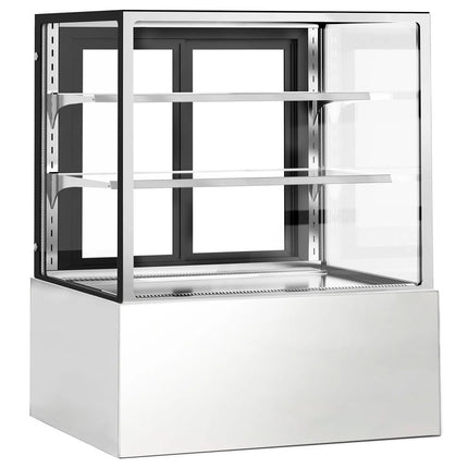 GGM Gastro Commercial cake display fridge - 343L - 900mm - Double glazing - with 2 glass shelves - rear sliding doors