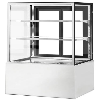 GGM Gastro Commercial cake display fridge - 343L - 900mm - Double glazing - with 2 glass shelves - rear sliding doors