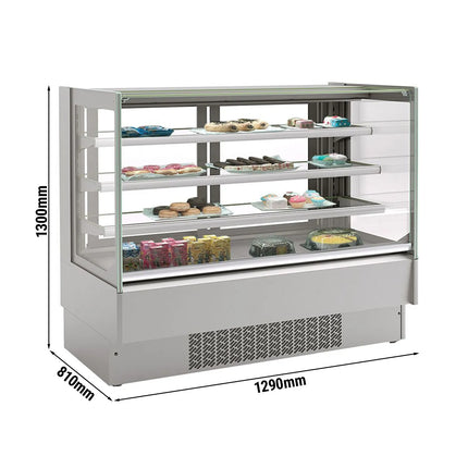 GGM Gastro Commercial cake display fridge - 365L - 1250mm - Double glazing - with 3 adjustable shelves - rear sliding doors