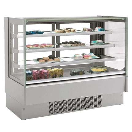 GGM Gastro Commercial cake display fridge - 365L - 1250mm - Double glazing - with 3 adjustable shelves - rear sliding doors