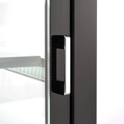GGM Gastro Commercial cake display fridge - 508L - 900mm - Double glazing - square - with 4 shelves - rear sliding doors - Black