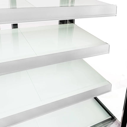 GGM Gastro Commercial cake display fridge - 508L - 900mm - Double glazing - square - with 4 shelves - rear sliding doors - Black