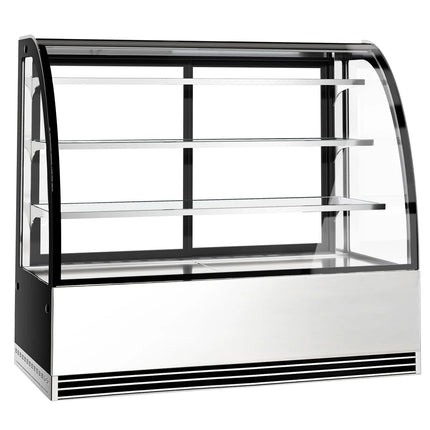 GGM Gastro Commercial cake display fridge - 524L - 1500mm - Double glazing - with 3 glass shelves - rear sliding doors