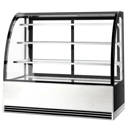 GGM Gastro Commercial cake display fridge - 524L - 1500mm - Double glazing - with 3 glass shelves - rear sliding doors
