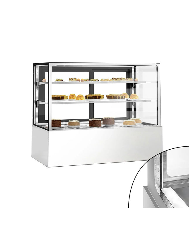GGM Gastro Commercial cake display fridge - 598L - 1500mm - Double glazing - with 2 adjustable shelves - rear sliding doors