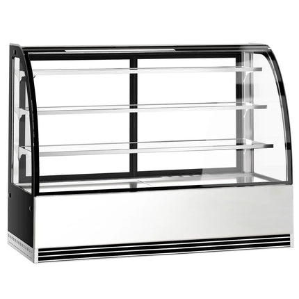 GGM Gastro Commercial cake display fridge - 633L - 1800mm - Double glazing - with 3 glass shelves - rear sliding doors - for patisserie