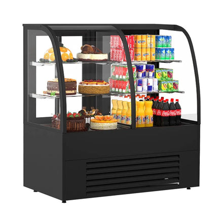 GGM Gastro Commercial cake display fridge Self-Service - 1400mm - Double glazing - with 2 glass shelves - for patisserie