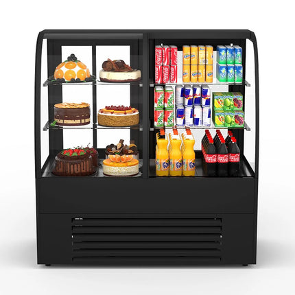 GGM Gastro Commercial cake display fridge Self-Service - 1400mm - Double glazing - with 2 glass shelves - for patisserie