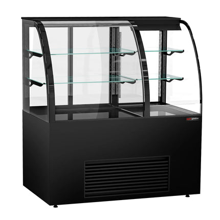 GGM Gastro Commercial cake display fridge Self-Service - 1400mm - Double glazing - square - with 2 glass shelves