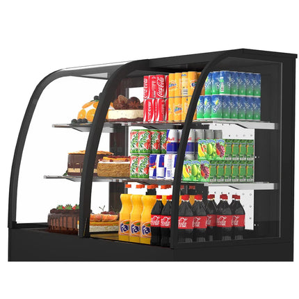 GGM Gastro Commercial cake display fridge Self-Service - 1400mm - Double glazing - with 2 glass shelves - for patisserie