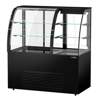 GGM Gastro Commercial cake display fridge Self-Service - 1400mm - Double glazing - square - with 2 glass shelves