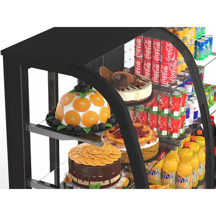 GGM Gastro Commercial cake display fridge Self-Service - 1400mm - Double glazing - with 2 glass shelves - for patisserie