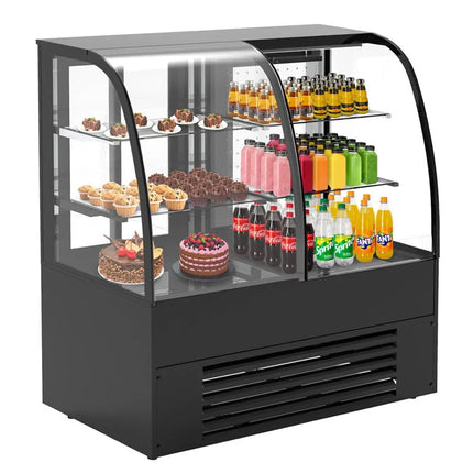 GGM Gastro Commercial cake display fridge Self-Service - 1400mm - Double glazing - with 2 glass shelves - for patisserie