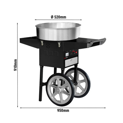 GGM Gastro Commercial Candy Floss Machine - Ø520mm - 1.08kW - Black