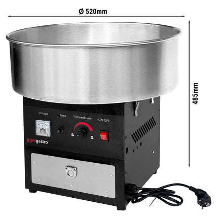 GGM Gastro Commercial Candy Floss Machine - Ø520mm - 950W - Black