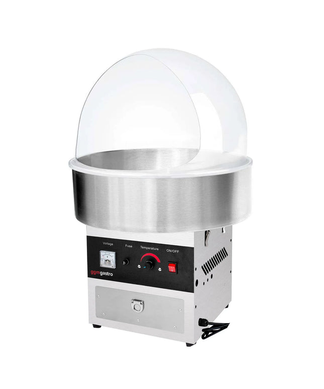 GGM Gastro Commercial Candy Floss Machine - Ø520mm - 950W - Stainless Steel - with Sneeze Guard