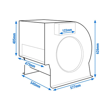 GGM Gastro Commercial Centrifugal Extract Fan 10000 m³/h - rpm 900 - for Fan Box