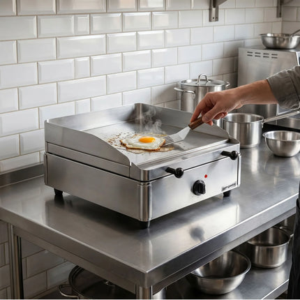 GGM Gastro Commercial Ceramic Glass Griddle - 3.5kW - Smooth Plate - Cooking area: 385x415mm