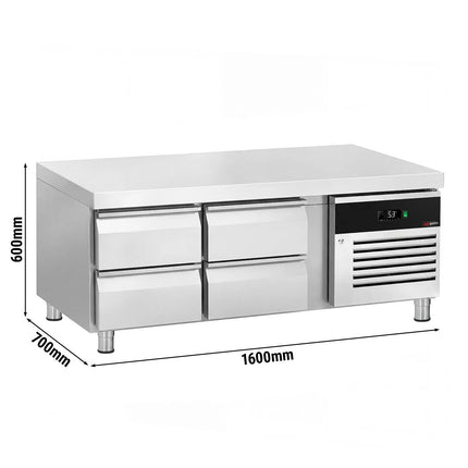 GGM Gastro Commercial Chef Base – 1600 mm – 191 Litres – 4 × GN 1/1 Drawers – with Fulterer Runners