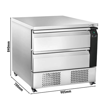 GGM Gastro Commercial Chef Base - +2 to +8°C - 905mm - 2 Drawer - 4x GN 1/1