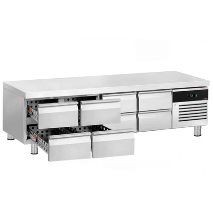 GGM Gastro Commercial Chef Base – 2400 mm – 386 Litres – 8 × GN 1/1 Drawers – with Fulterer Runners