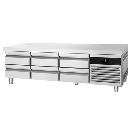 GGM Gastro Commercial Chef Base PREMIUM - -2 to +8°C - 2000mm - 6 Drawer - 6x GN 1/1