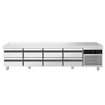 GGM Gastro Commercial Chef Base PREMIUM - -2 to +8°C - 2400mm - 310L - 8 Drawer