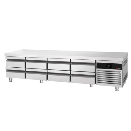 GGM Gastro Commercial Chef Base PREMIUM - -2 to +8°C - 2400mm - 310L - 8 Drawer