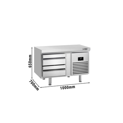 GGM Gastro Commercial Chef Base PREMIUM PLUS - -2 to +8°C - 1000mm - 2 Drawer - 2x GN 1/1 - 100L