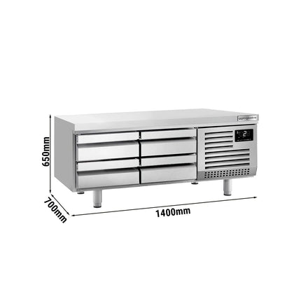 GGM Gastro Commercial Chef Base PREMIUM PLUS - +2 to +8°C - 1400mm - 190L - 4 Drawer - 4x GN 1/1