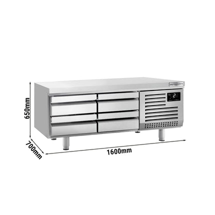 GGM Gastro Commercial Chef Base PREMIUM PLUS - -2 to +8°C - 1600mm - 4 Drawer - 4x GN 1/1