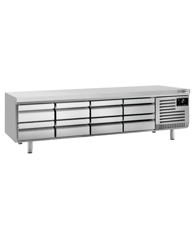 GGM Gastro Commercial Chef Base PREMIUM PLUS - -2 to +8°C - 2400mm - 8 Drawer - 8x GN 1/1