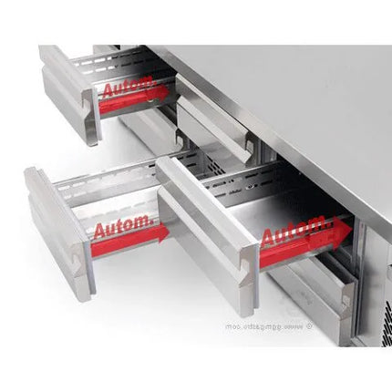 GGM Gastro Commercial Chef Base PREMIUM PLUS - -2 to +8°C - 2400mm - 8 Drawer - 8x GN 1/1
