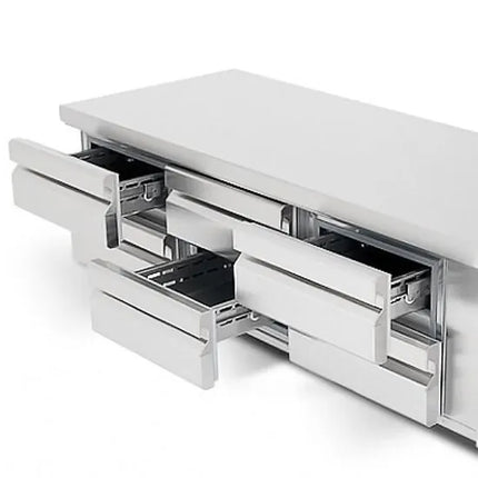 GGM Gastro Commercial Chef Base PREMIUM PLUS - -2 to +8°C - 2400mm - 8 Drawer - 8x GN 1/1