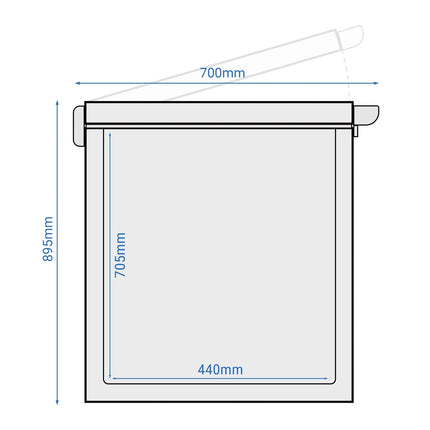 GGM Gastro Commercial Chest Freezer - 1504x695mm - 388 L - Plastic Lid - incl. separating grid