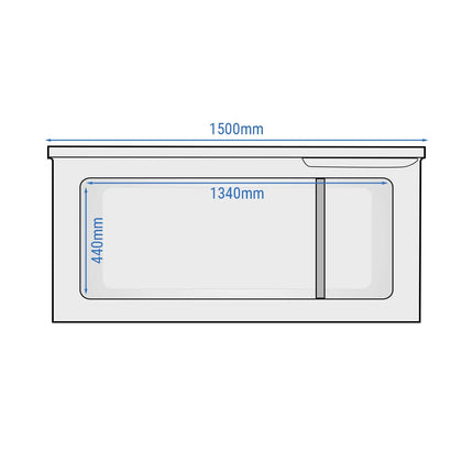 GGM Gastro Commercial Chest Freezer - 1504x695mm - 388 L - Plastic Lid - incl. separating grid