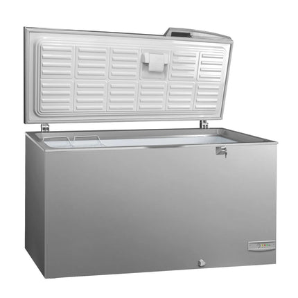 GGM Gastro Commercial Chest Freezer - 1504x695mm - 388 L - Stainless Steel Lid - incl. separating grid - For UK
