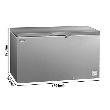 GGM Gastro Commercial Chest Freezer - 1504x695mm - 466 L - Stainless Steel Lid - For UK