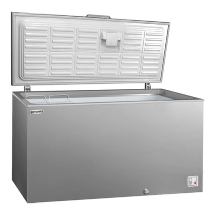 GGM Gastro Commercial Chest Freezer - 1504x695mm - 466 L - Stainless Steel Lid - For UK